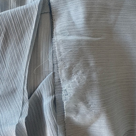 ALICE + OLIVIA Holly Low Neck Asym Ruffled Maxi Dress Mineral Blue Size 4 NWT - Picture 12 of 16